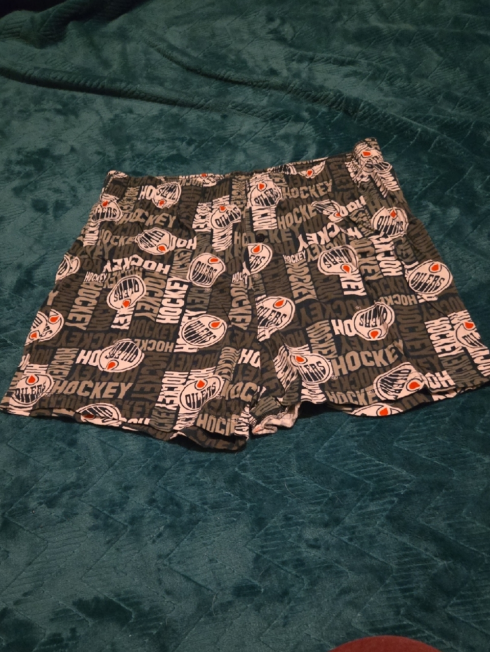 5/20 NHL Gray Black Orange Hockey Logo Lounge Shorts
